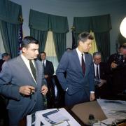 Pierre Salinger et JF Kennedy